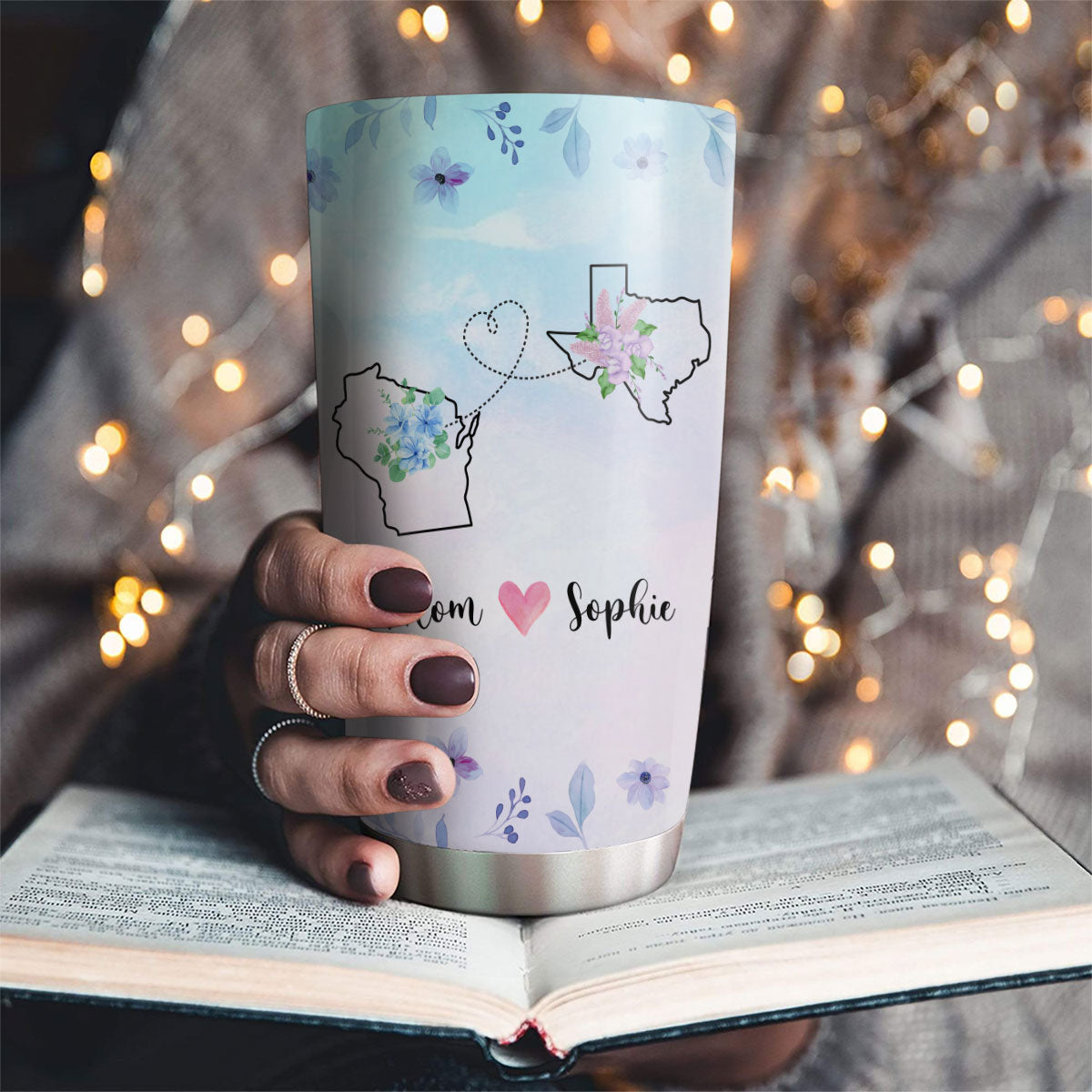 Never Apart Mom And Daughter - Personalized Custom Tumbler