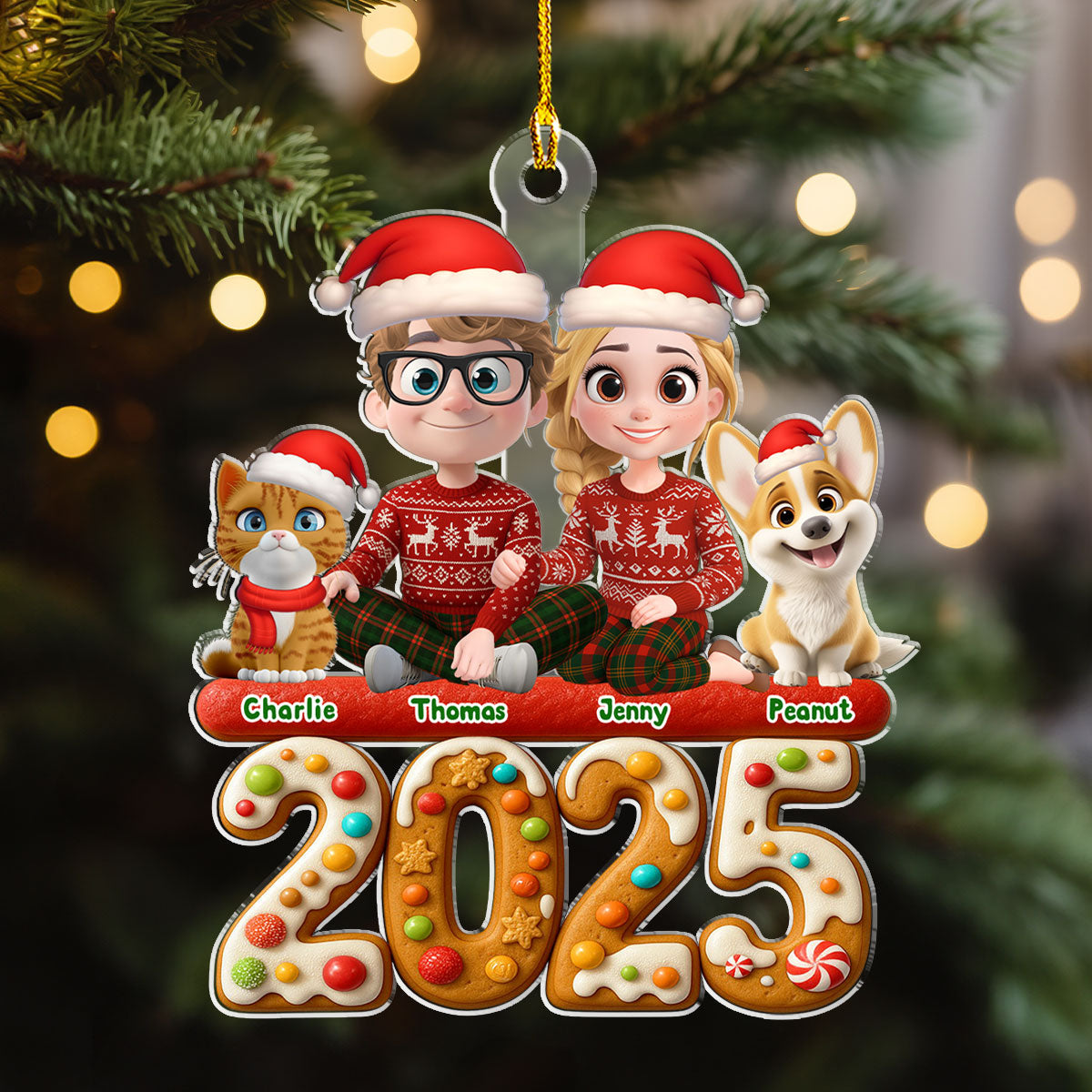We And Our Pet Version 3 - Personalized Custom Acrylic Ornament