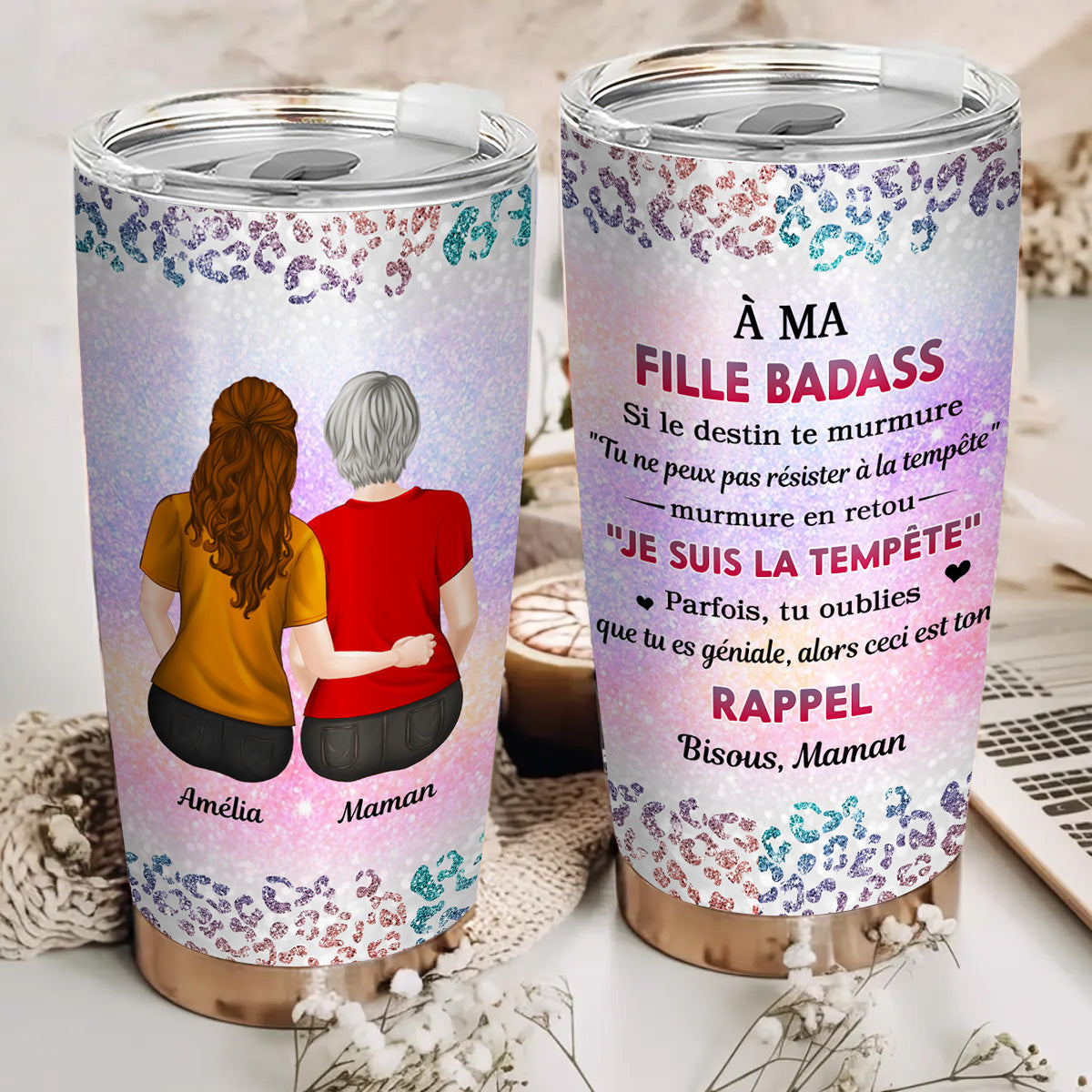 Gobelet Personnalisé - De Maman à Fille Qui Déchire