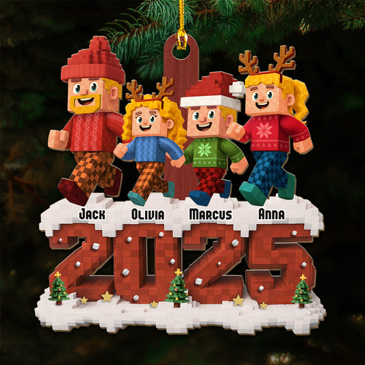 Our Family Square - Personalized Custom Wood Ornament