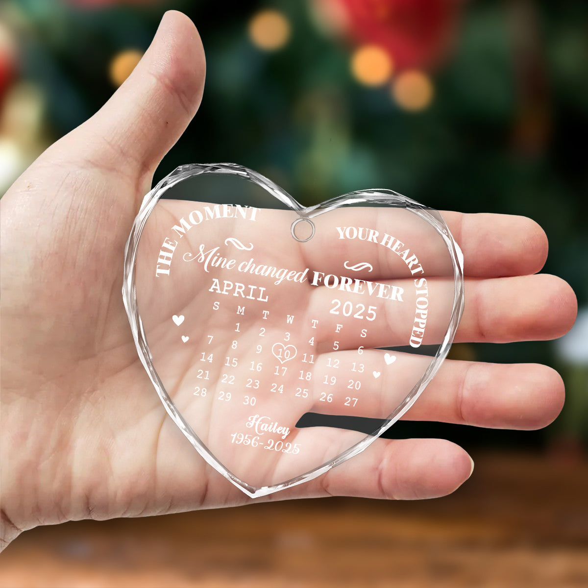The Moment Heart Stopped - Personalized Custom Glass Ornament