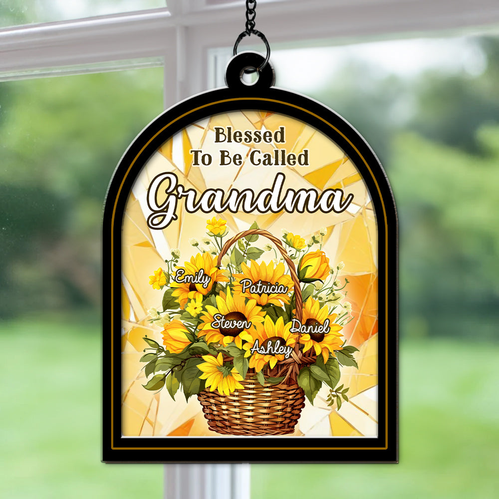 Blessed To Be Called Grandma - Personalized Custom Suncatcher