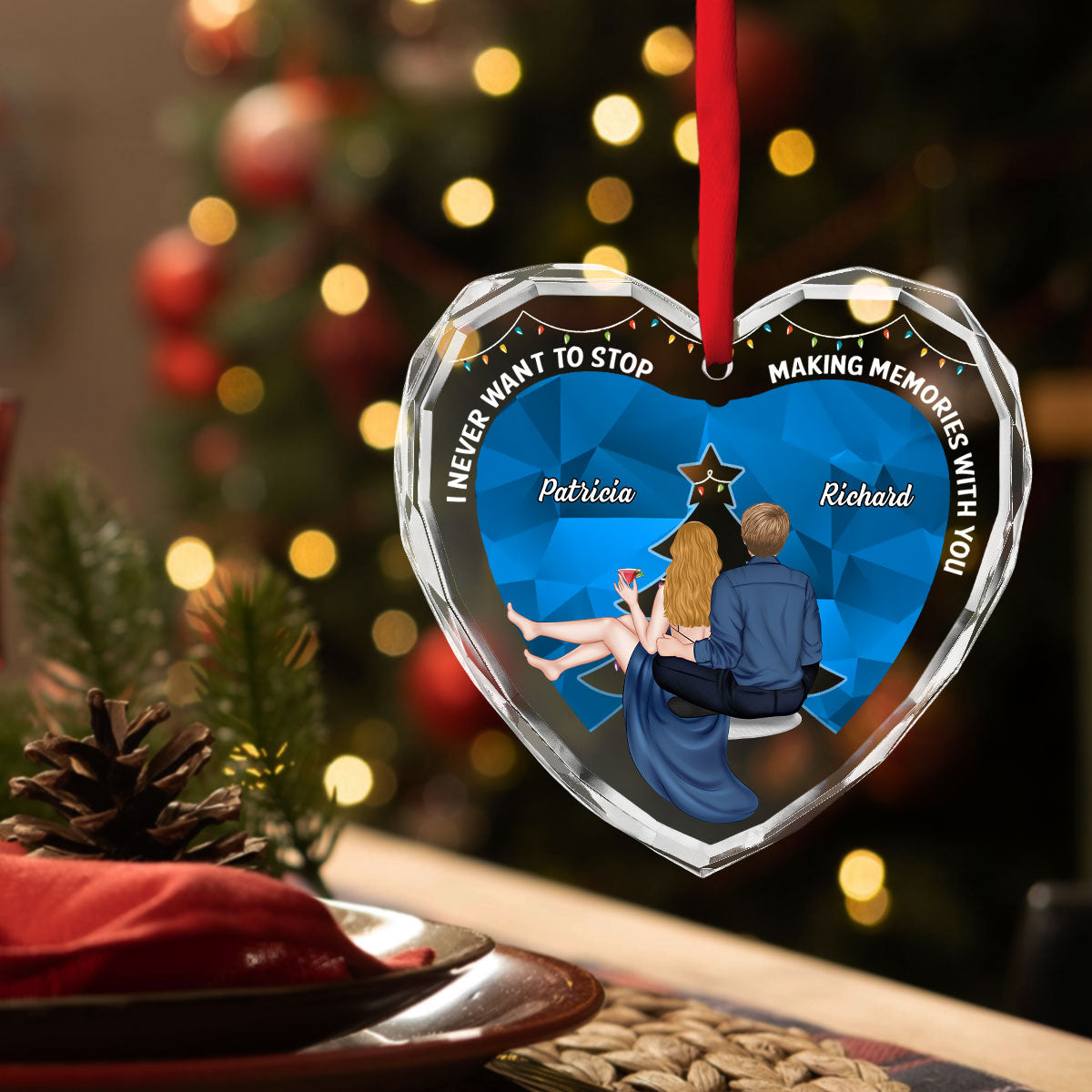 All I Want - Personalized Custom Glass Ornament