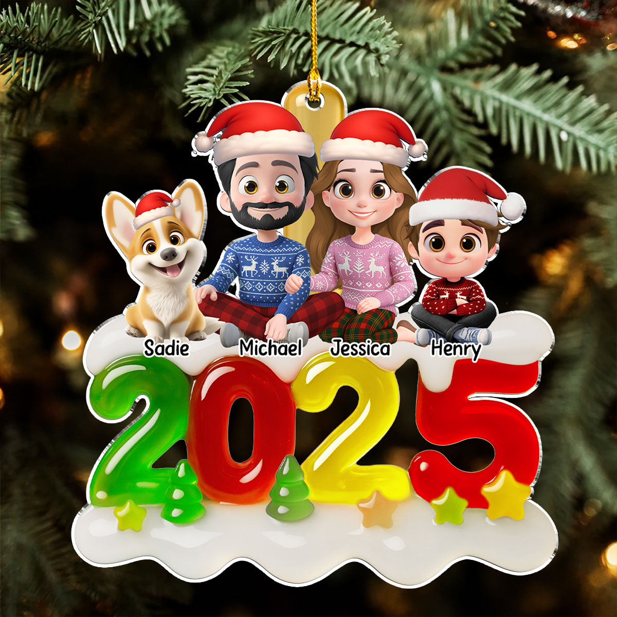 Family Jelly - Personalized Custom Acrylic Ornament