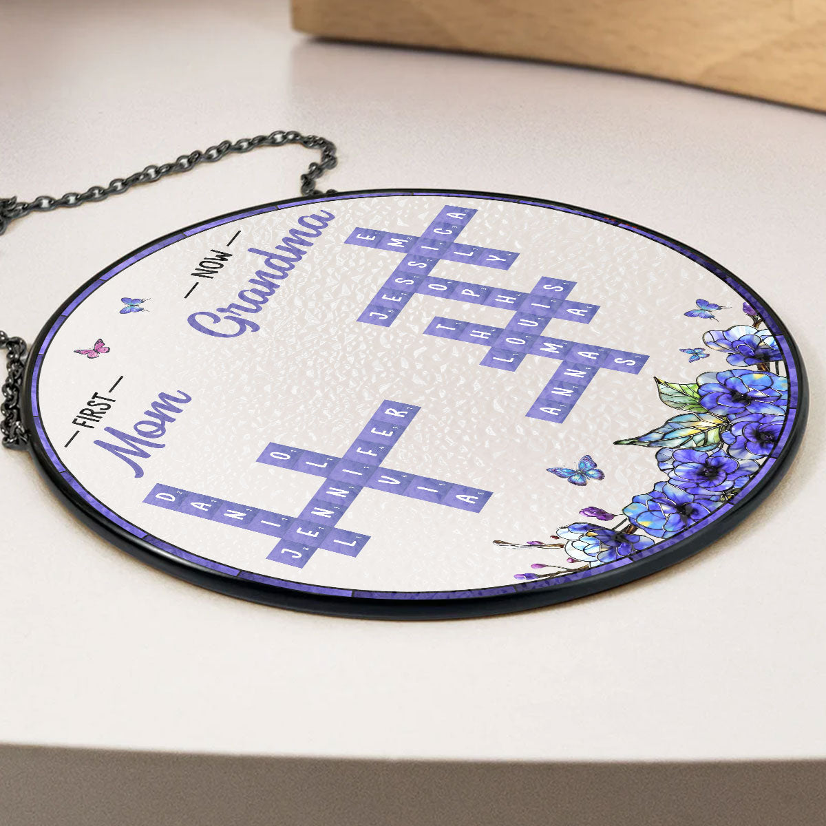 The Secret Garden Crossword - Personalized Custom Window Hanging Suncatcher