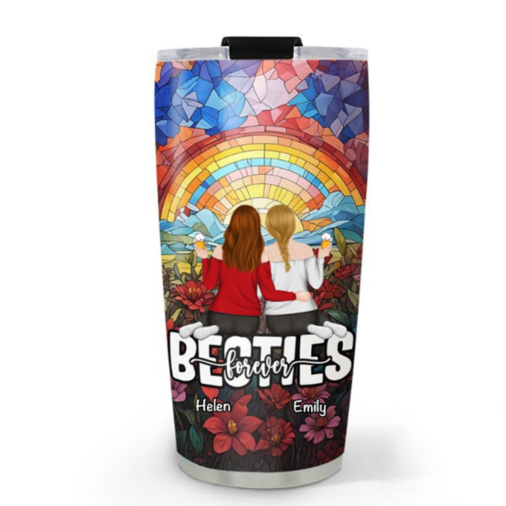 Besties Sitting Together - Personalized Custom Tumbler