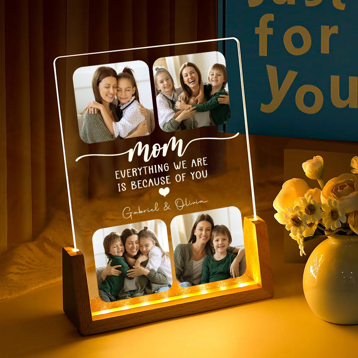 Forever Blessed To Have You - Personalized Custom Plaque With Walnut Base