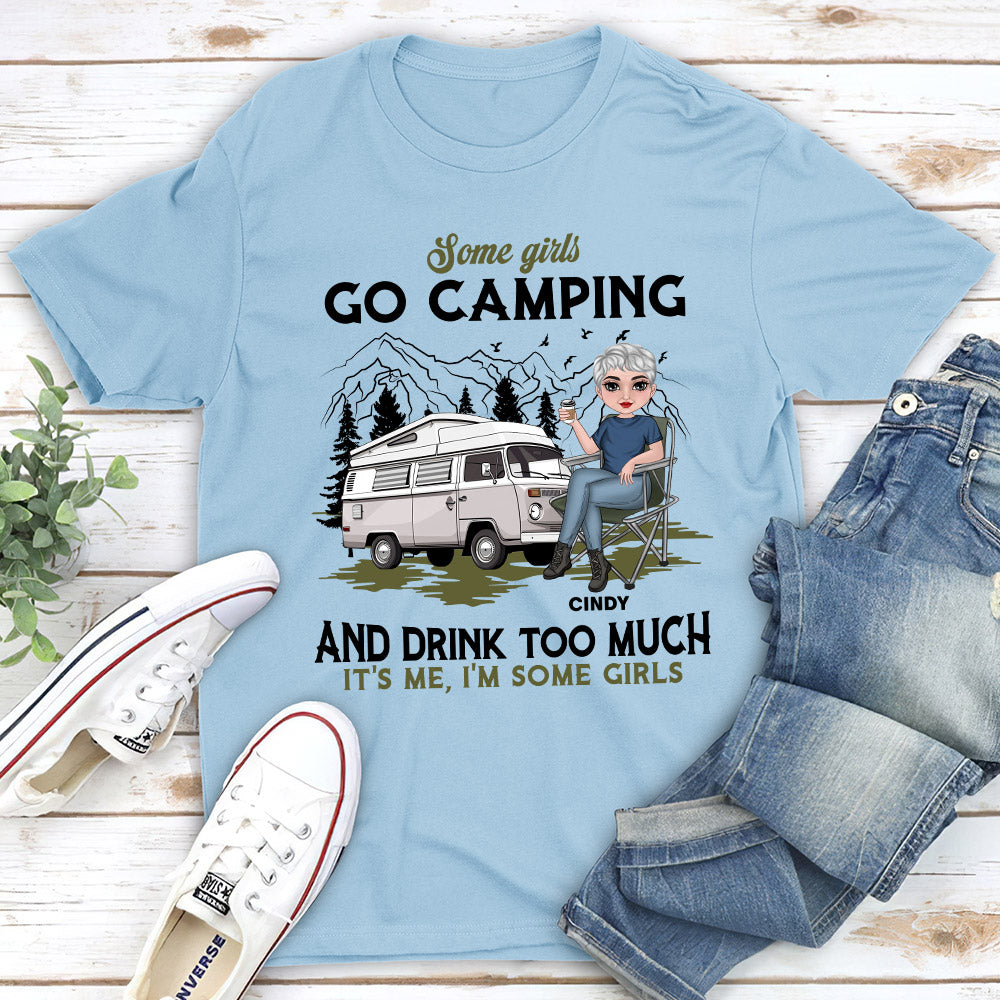 Camping And Drink - Personalized Custom Unisex T-shirt