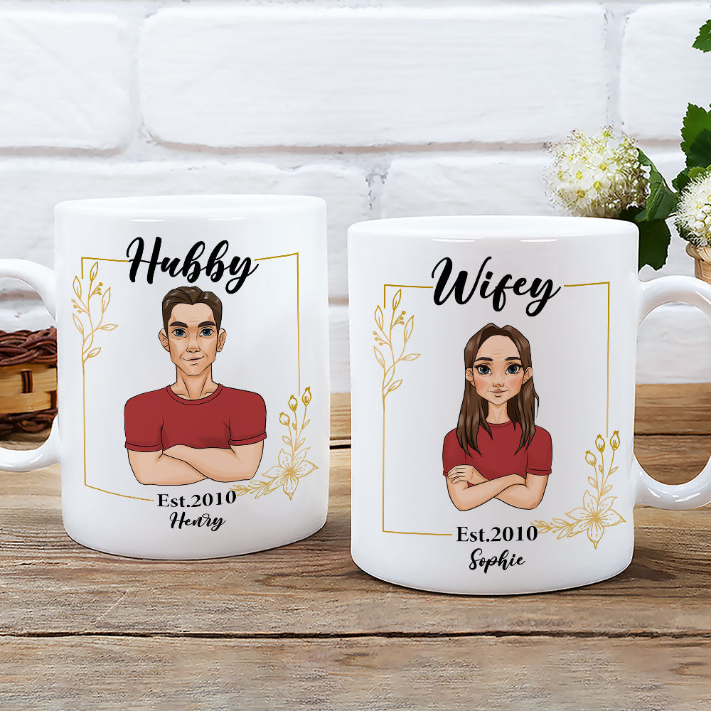 Hubby Wifey - Personalized Custom Coffee Mug