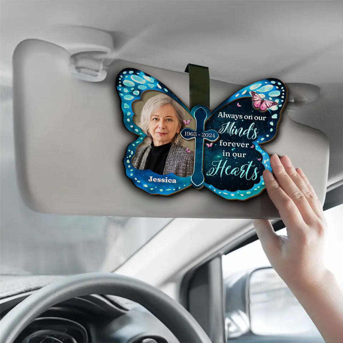Always Beside You - Personalized Custom Car Visor Clip