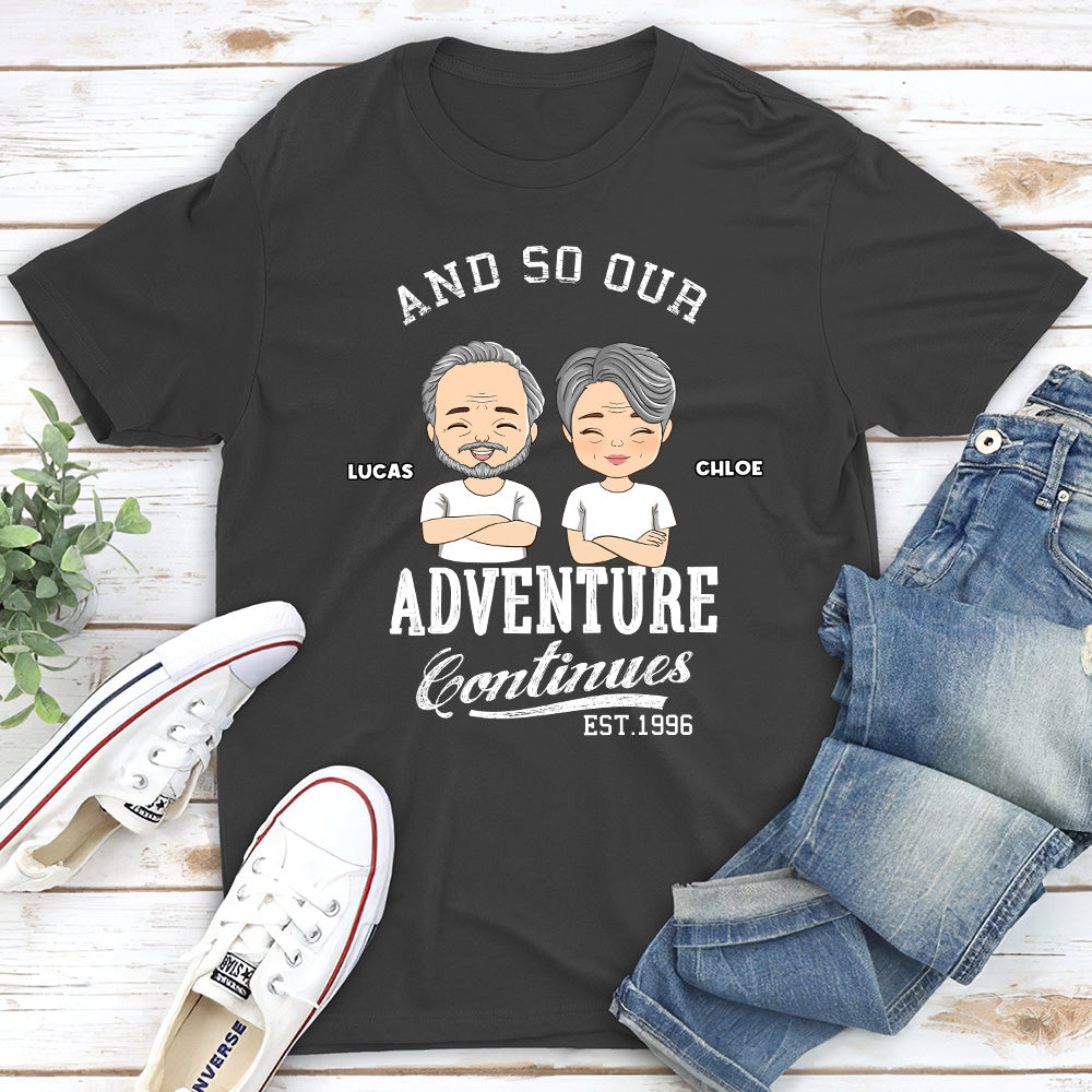 The Adventure Continues - Personalized Custom Classic T-shirt