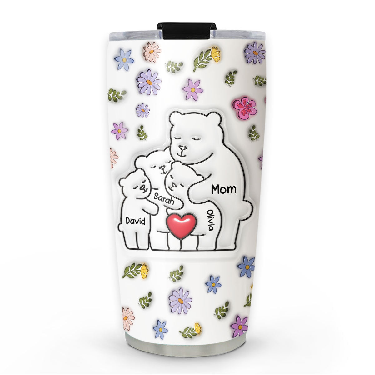 Mama Bear - Personalized Custom 3D Inflated Effect Tumbler