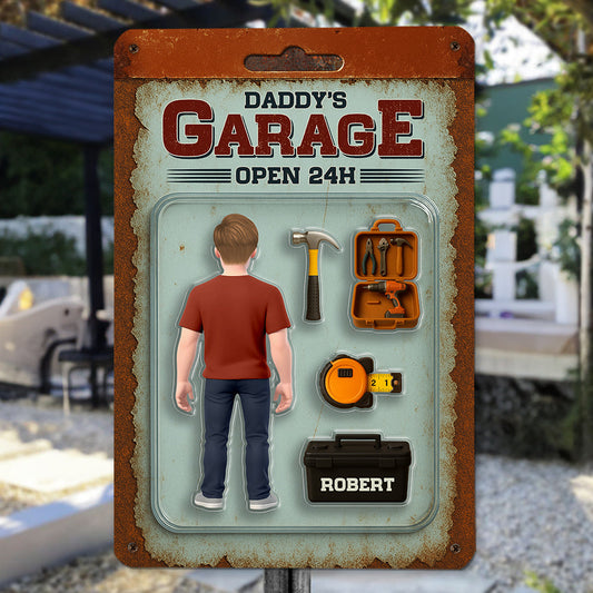 Garage Of Dad - Personalized Custom Metal Sign