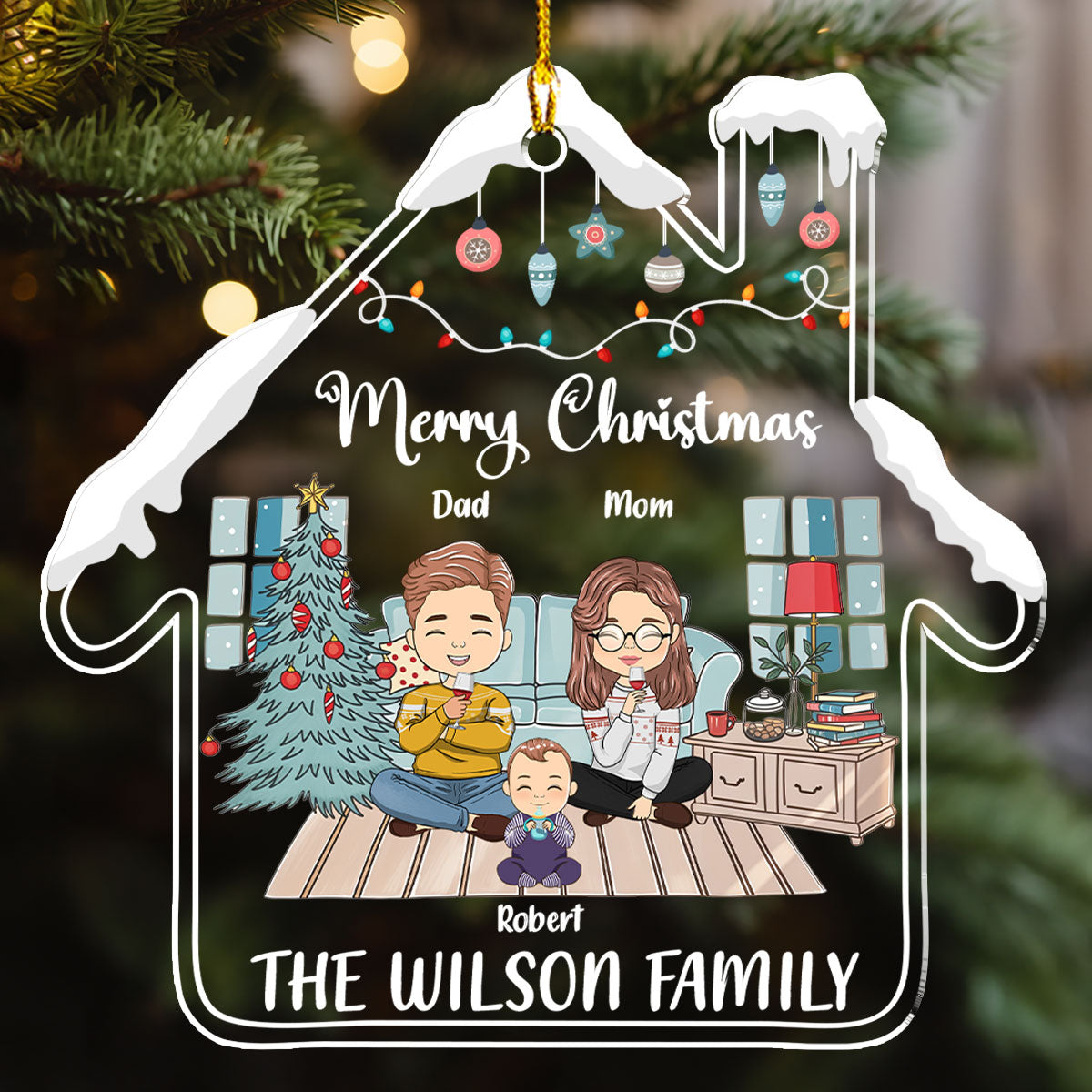 Very Merry Christmas - Personalized Custom Acrylic Ornament