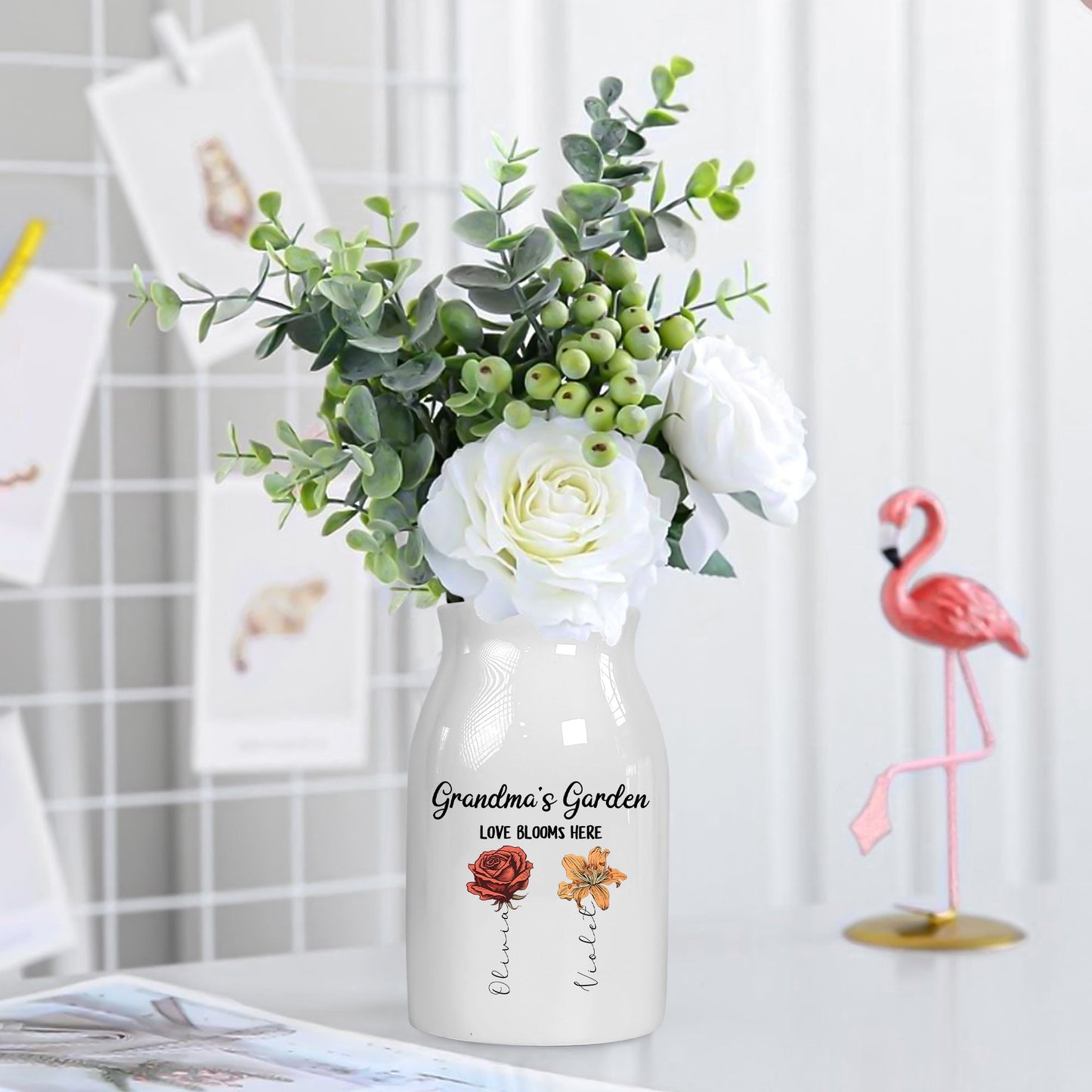 Love Bloom Here - Personalized Custom Flower Vase
