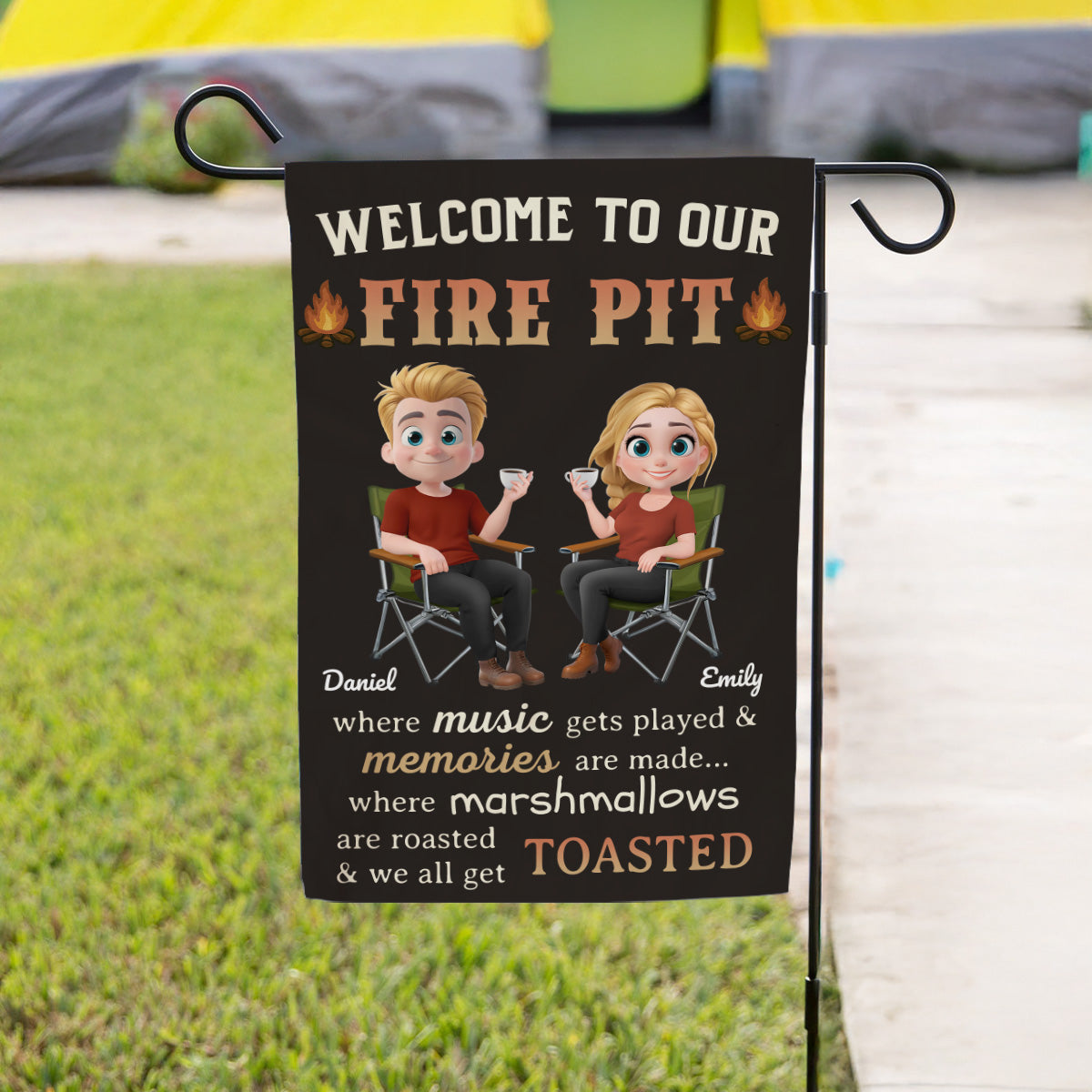 Where Marshmallows Meet Good Times - Personalized Custom Flag