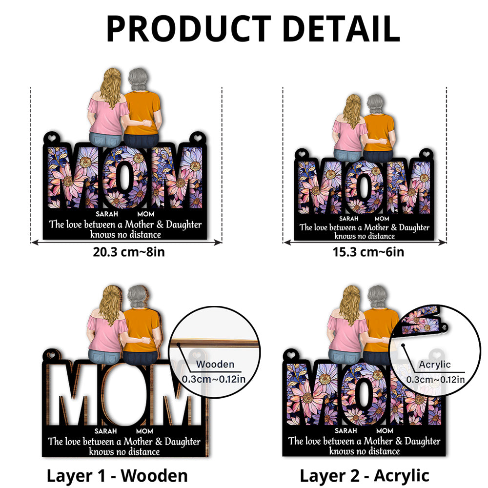 Mother And Daughter Forever - Personalized Custom Suncatcher