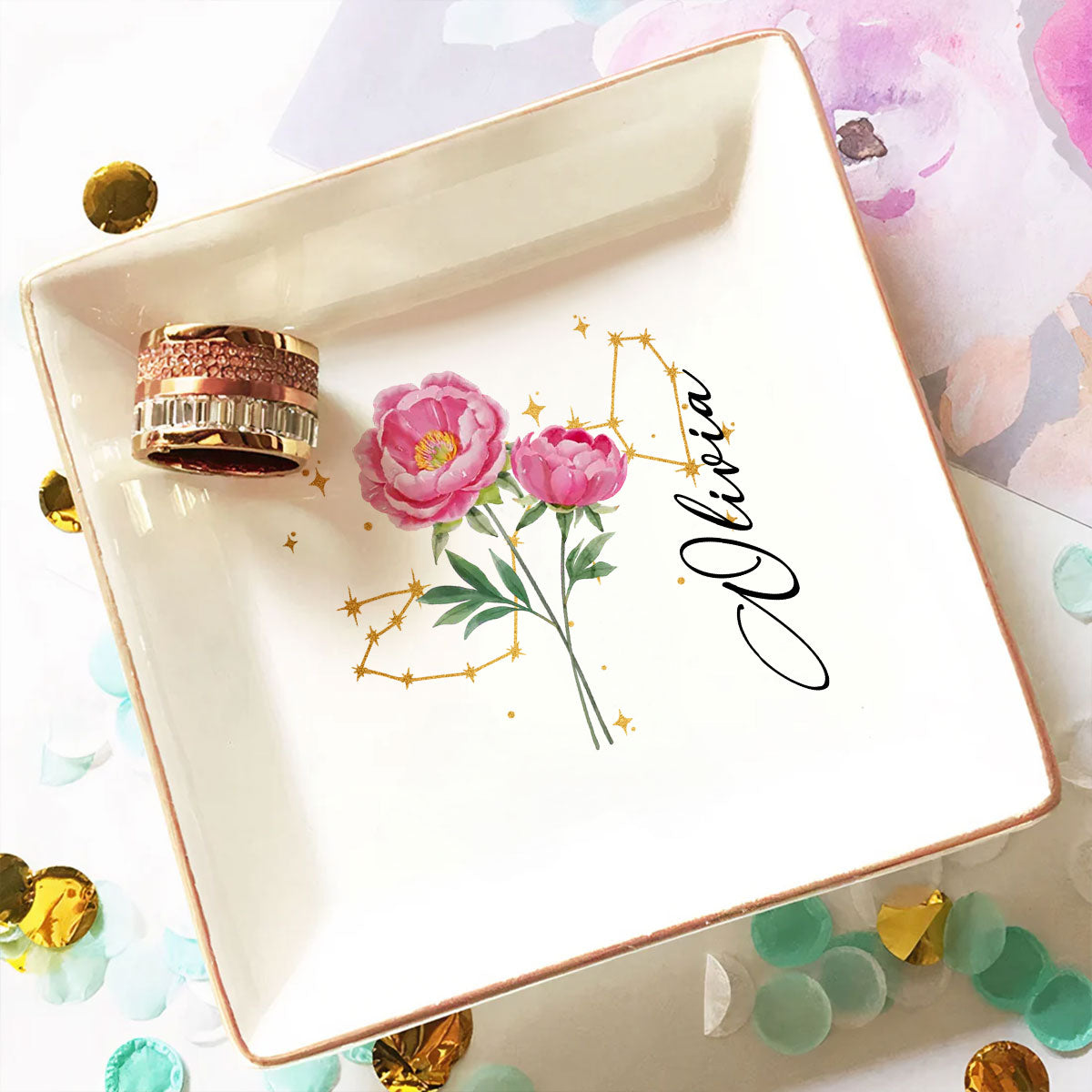 Friendship Written In The Stars - Personalized Custom Jewelry Dish
