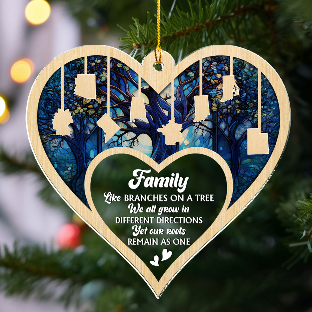 Family Like Branches On A Tree - Personalized Custom Acrylic Ornament