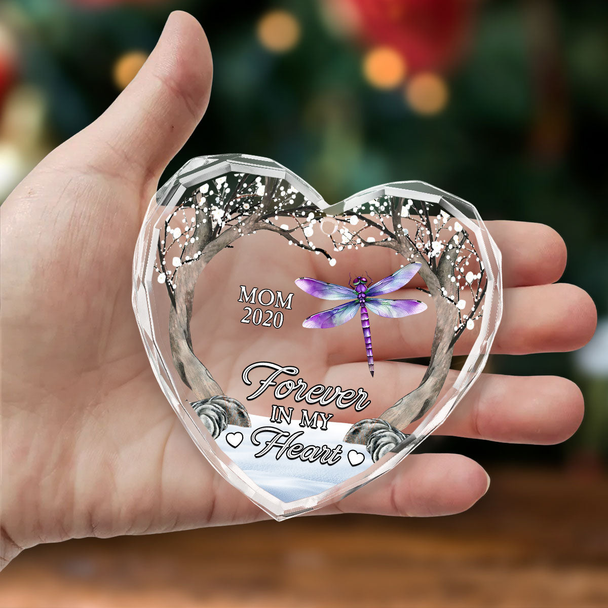 Beside You Forever - Personalized Custom Glass Ornament