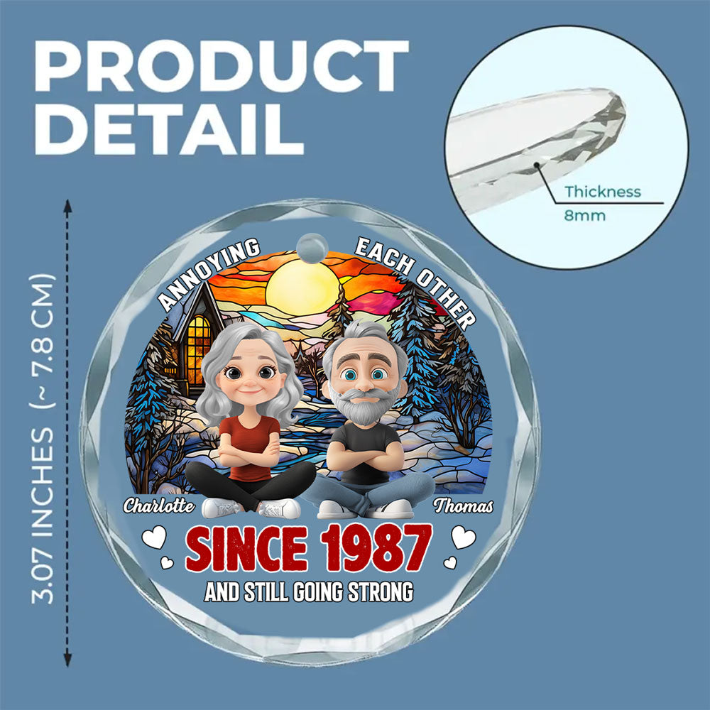 Love You Forever - Personalized Custom Glass Ornament