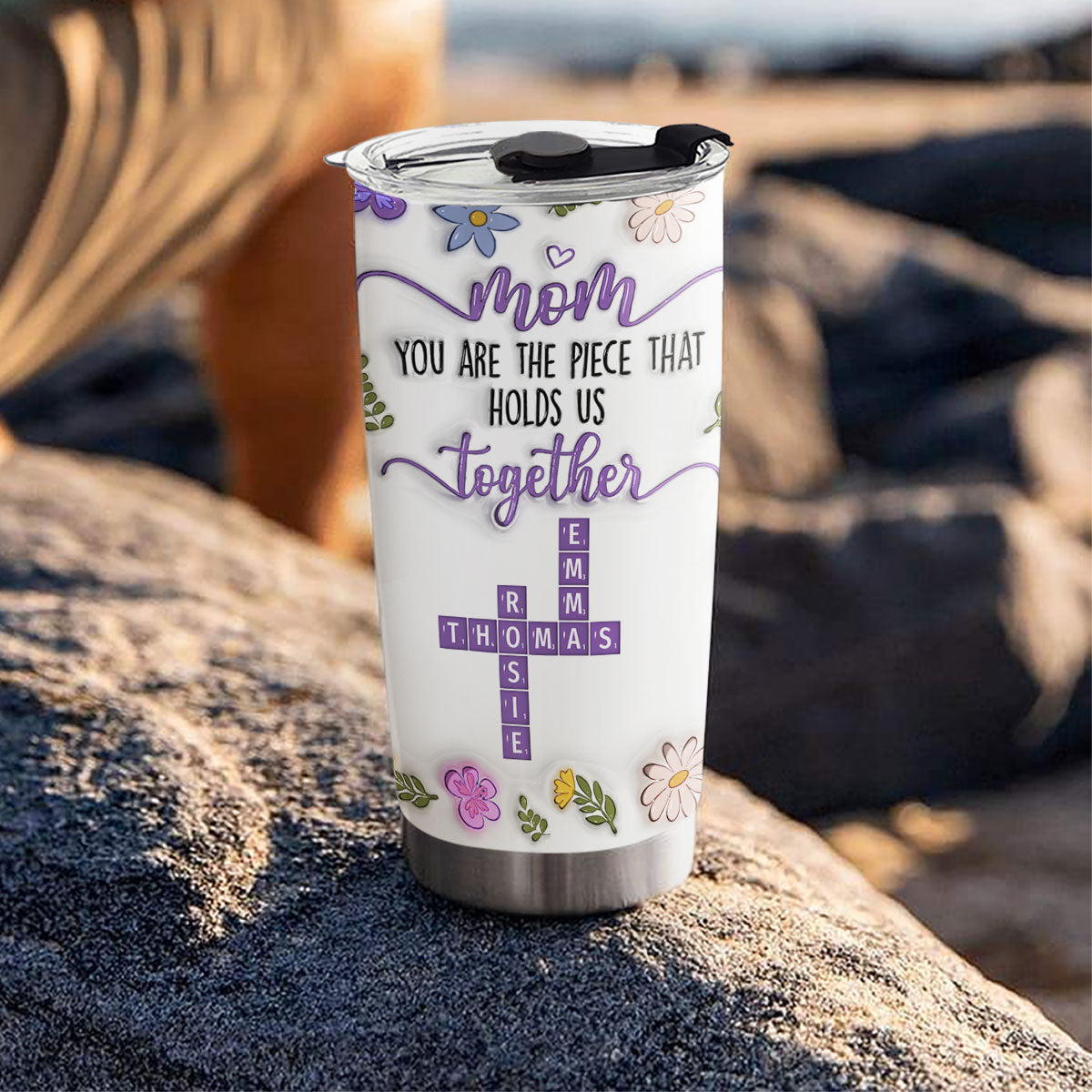 Mom Holds Us Together - Personalized Custom 3D Inflated Effect Tumbler