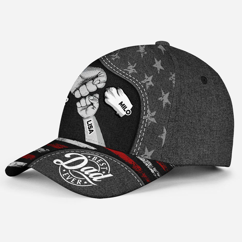 The Strength Of A Dad Lies In His Love - Personalized Custom Classic Cap