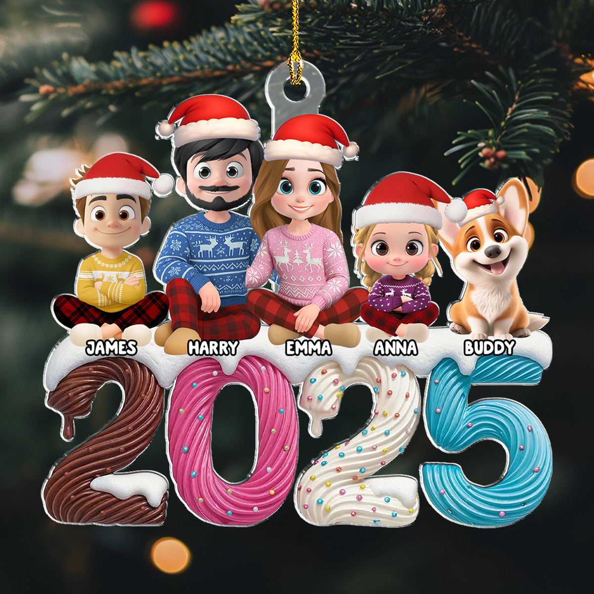 We And Our Kids Cream - Personalized Custom Acrylic Ornament