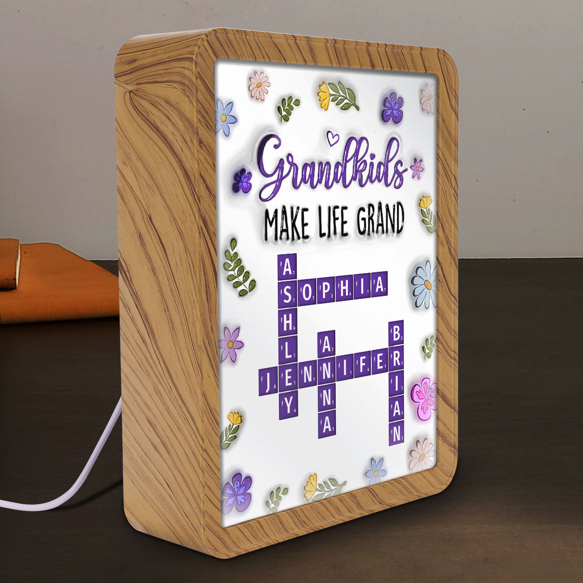 Grandkids Make Life Grand Crossword Puzzle - Personalized Custom Magic Mirror