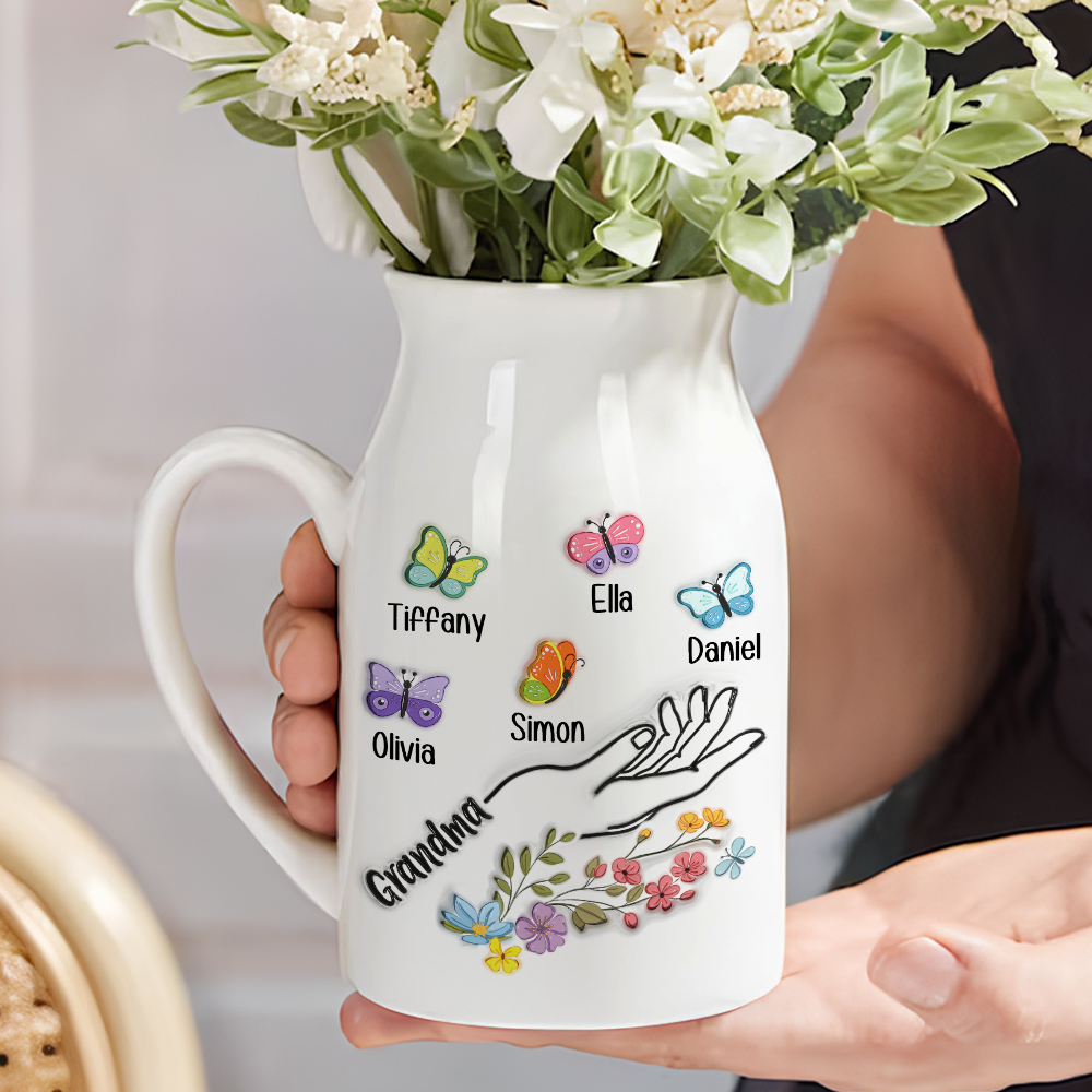 Lovely Grandma - Personalized Custom 3D Inflated Effect Flower Vase