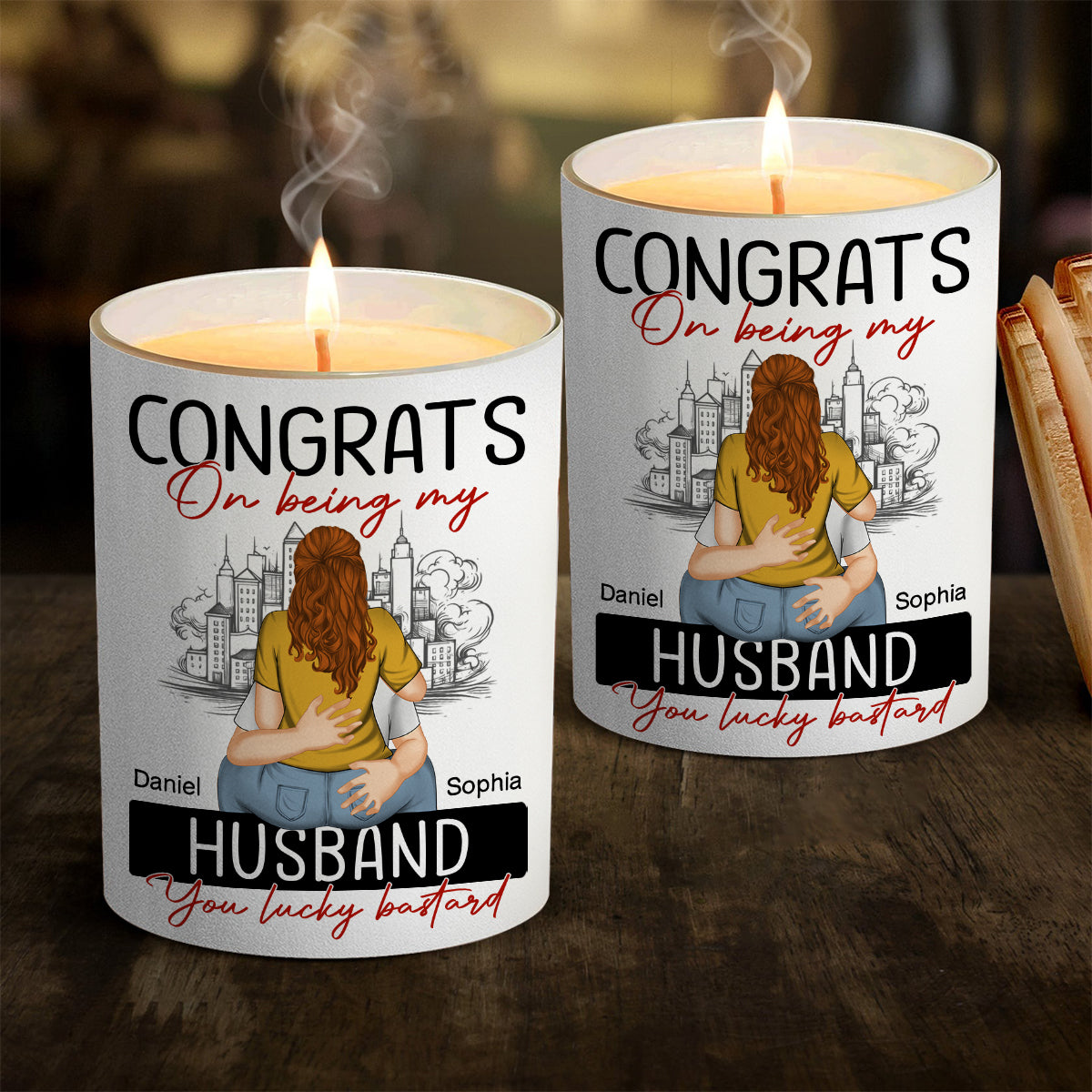 Congrats On Being My Boyfriend - Personalized Custom Candle