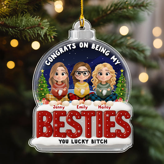 Congrats My Bestie - Personalized Custom Acrylic Ornament