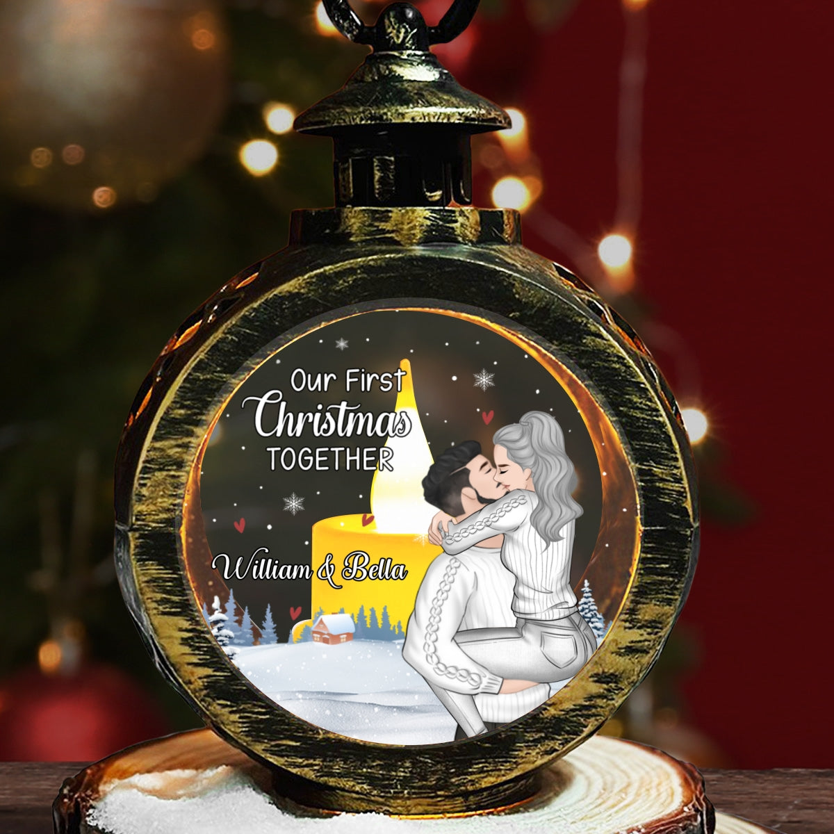 First Year Together -  Personalized Custom Christmas Lantern
