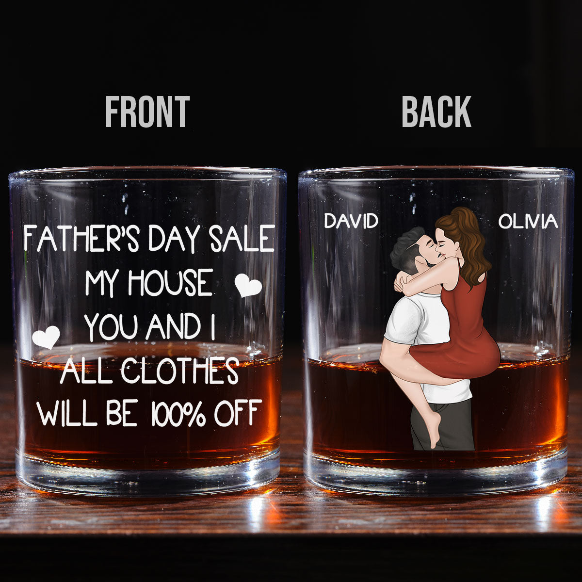 This Sale Ends In Bed - Personalized Custom Whiskey Glass