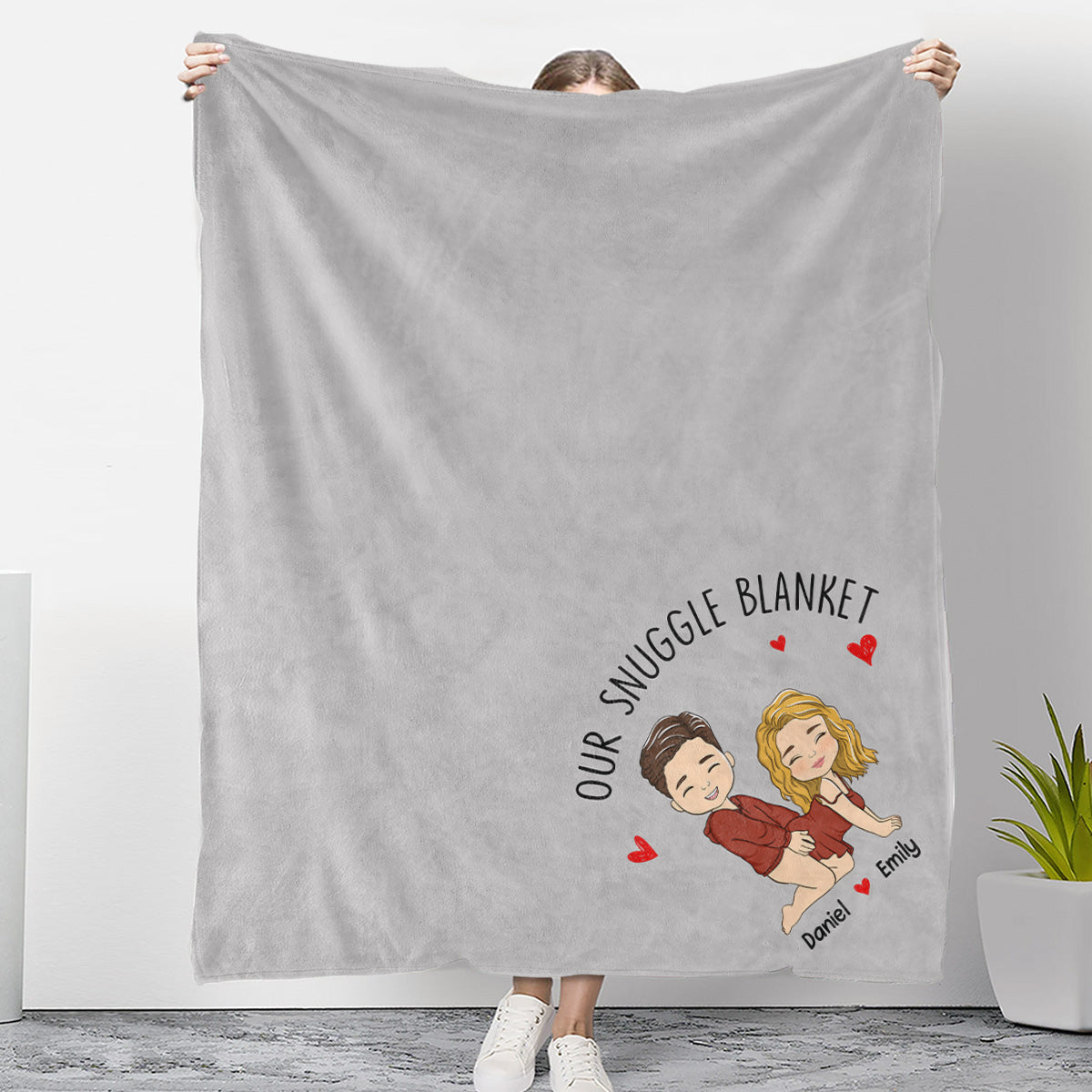 Our Snuggle Love Blanket - Personalized Custom Fleece Blanket