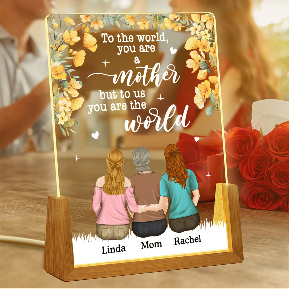 You Are The World - Personalized Custom Plaque With Walnut Base