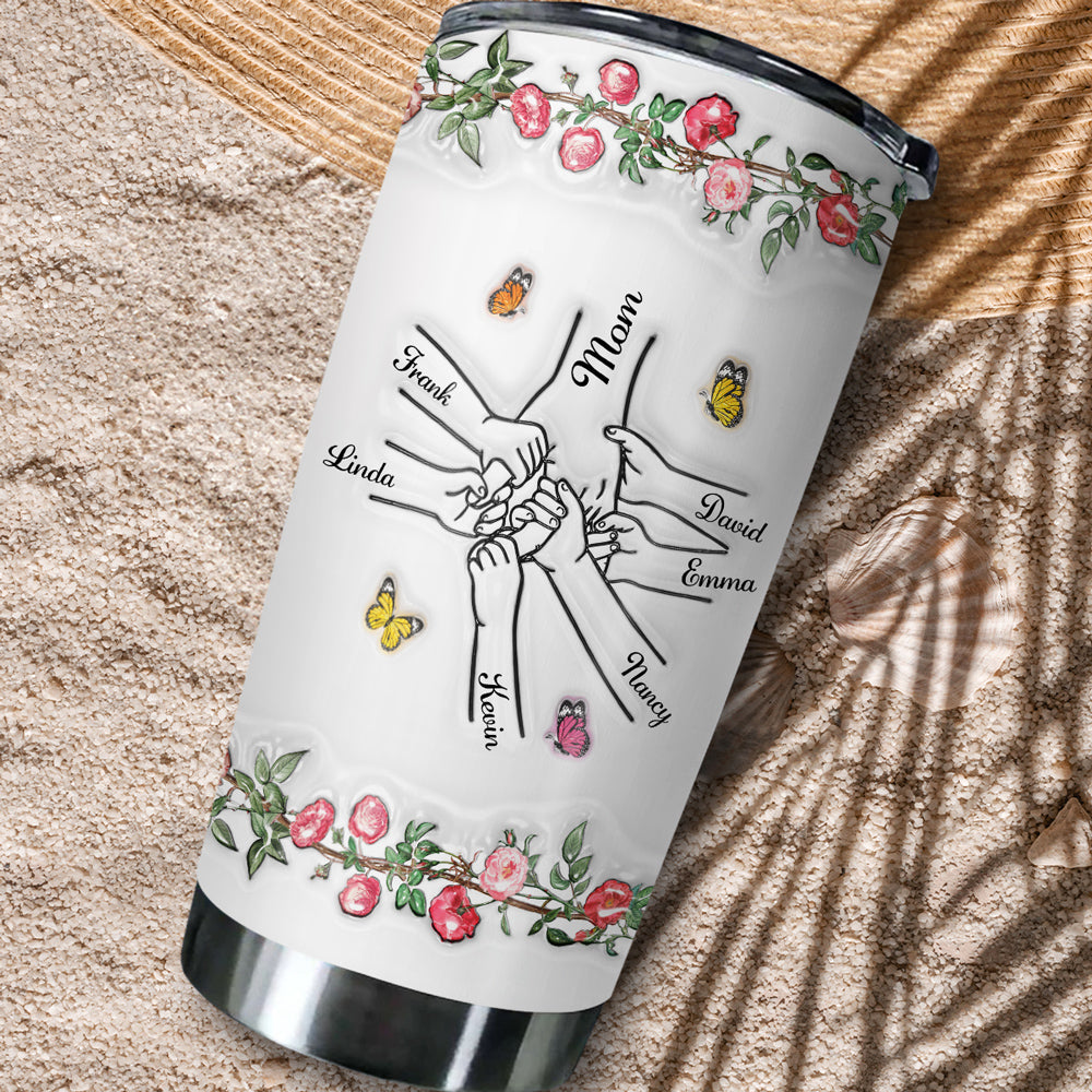 You Hold My Hand And My Heart - Personalized Custom 3D Inflated Effect Tumbler