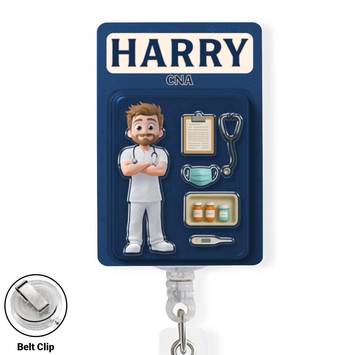 Be The Nurse You Would Want As A Patient - Personalized Custom Acrylic Badge Reel
