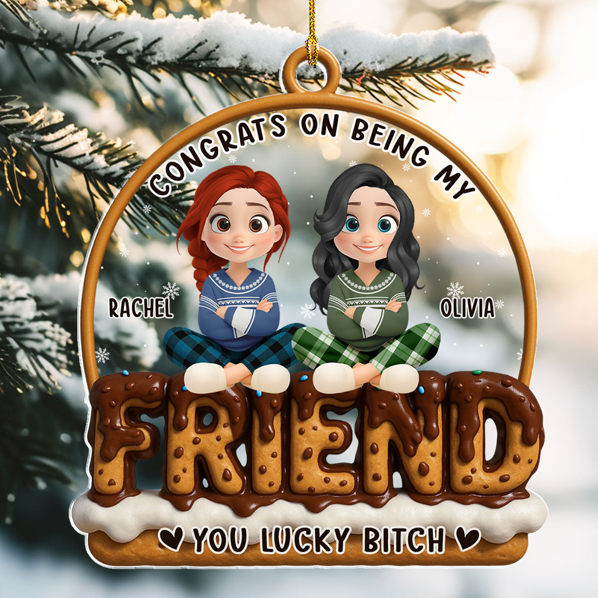 Bestie Beautiful Smore - Personalized Custom Acrylic Ornament