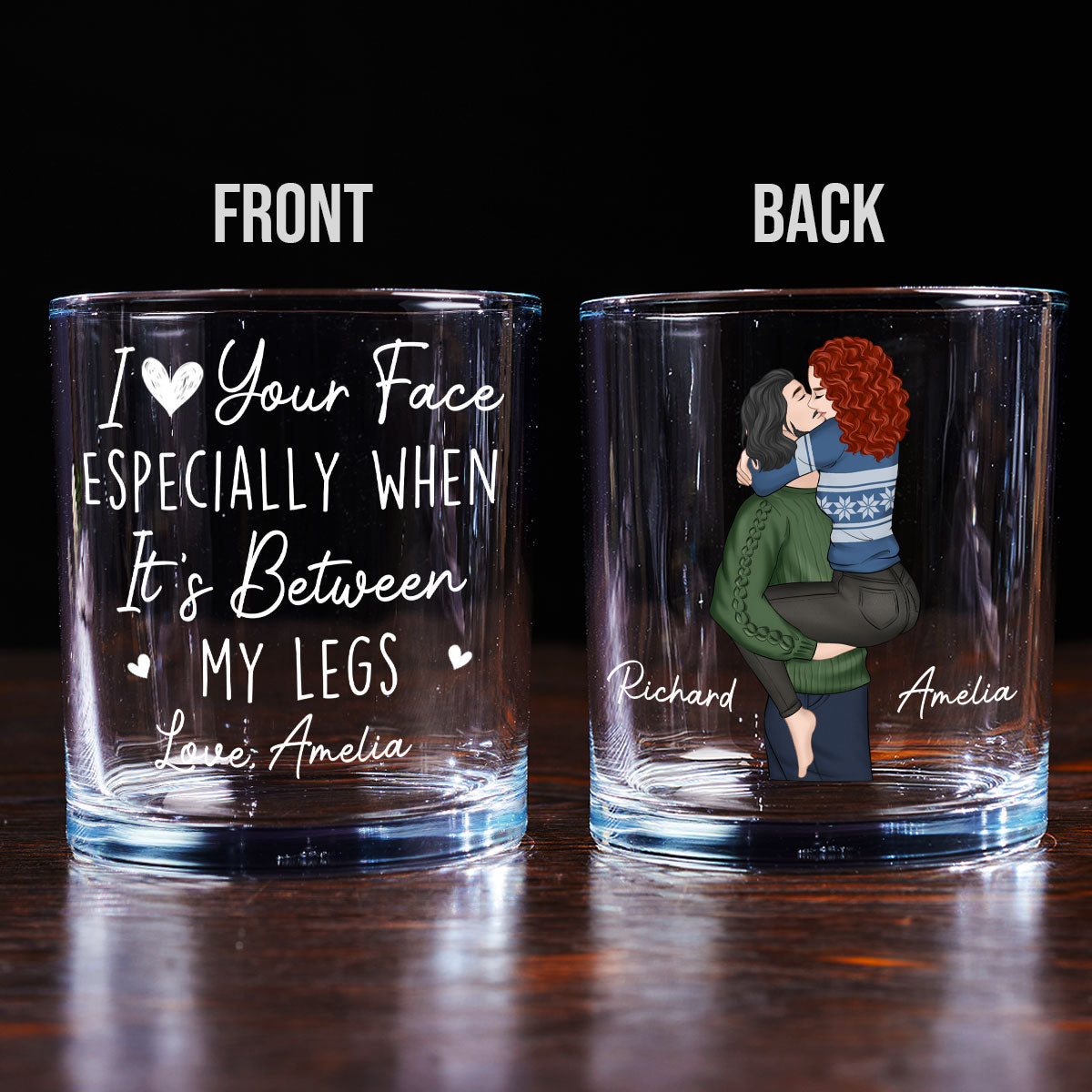 I Really Love Your Face - Personalized Custom Whiskey Glass
