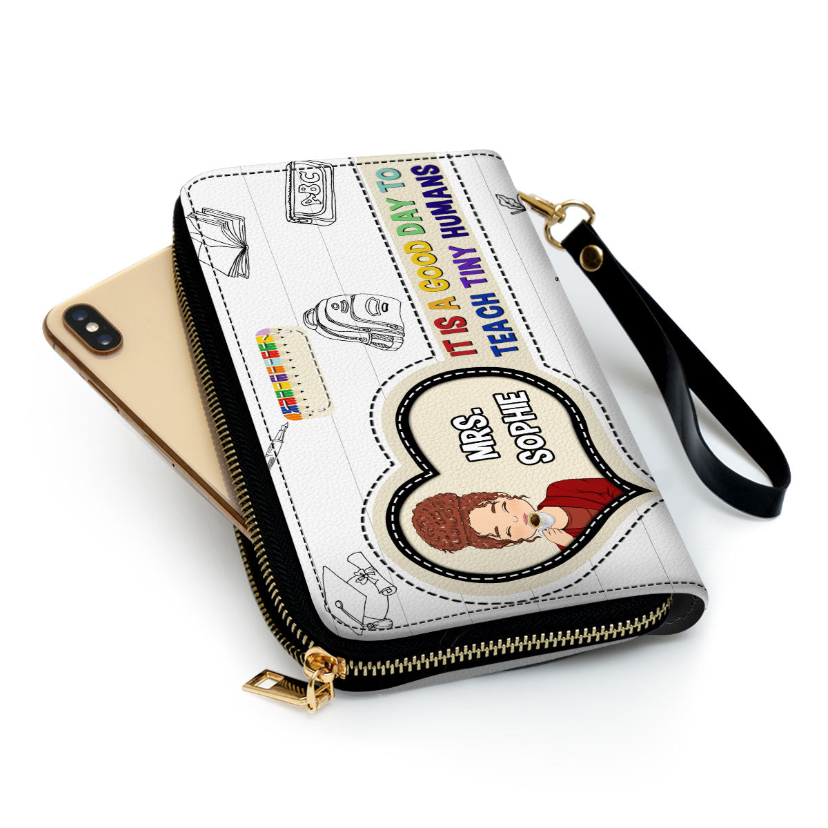 Teaching Tiny Humans Is Rewarding - Personalized Custom Leather Wallet