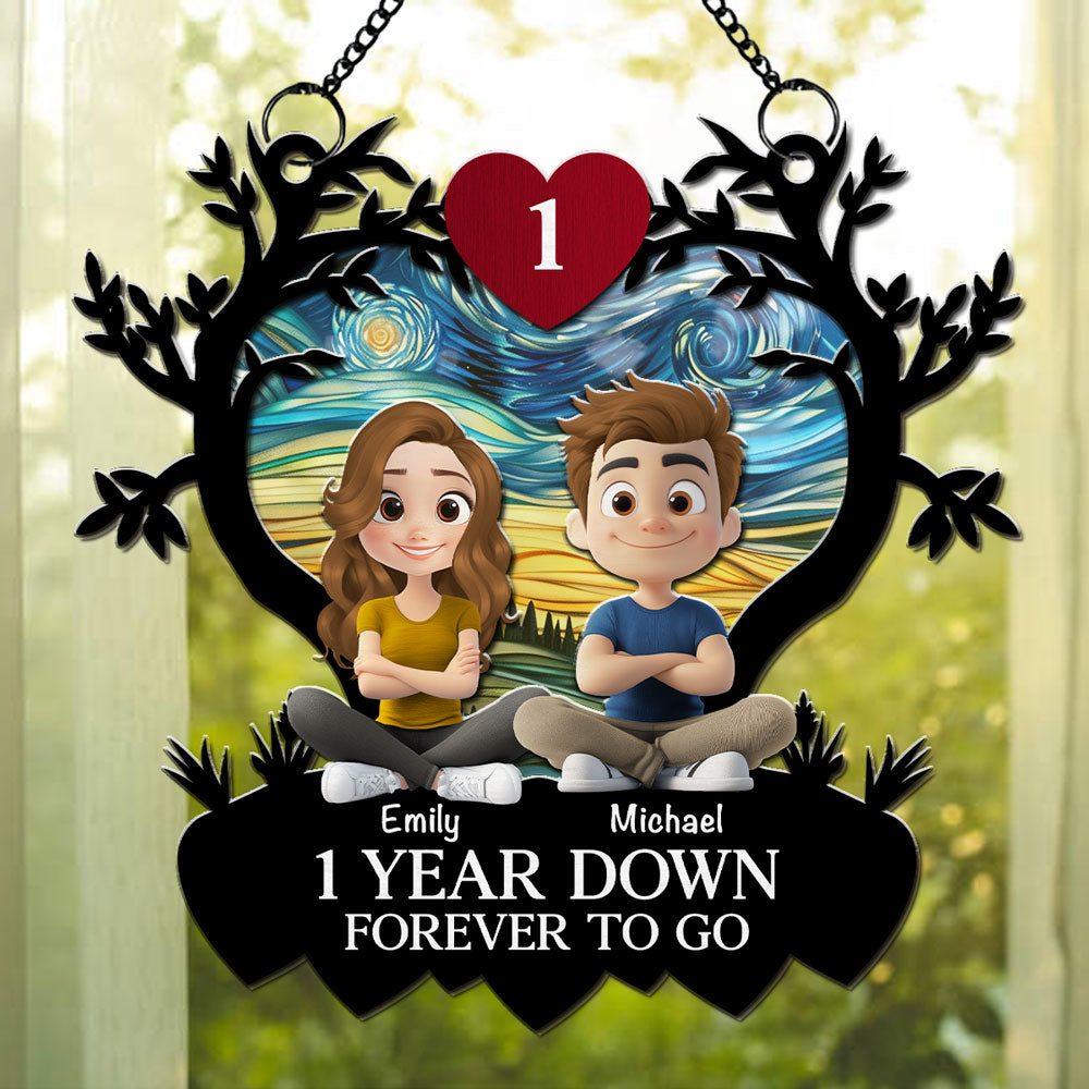 Grow Old Together - Personalized Custom Suncatcher