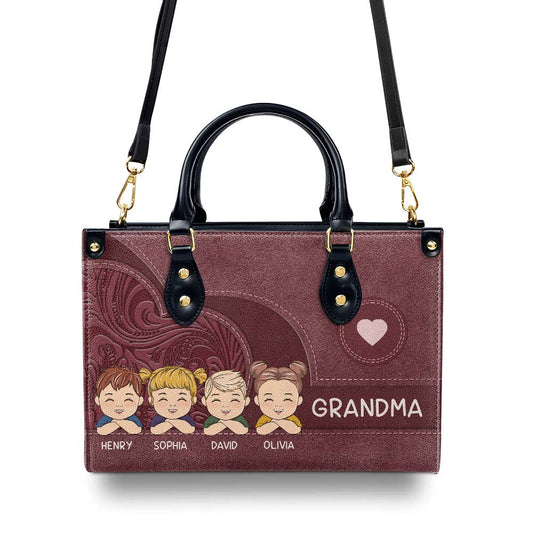 Reason I love Being Grandma - Personalized Leather Bag