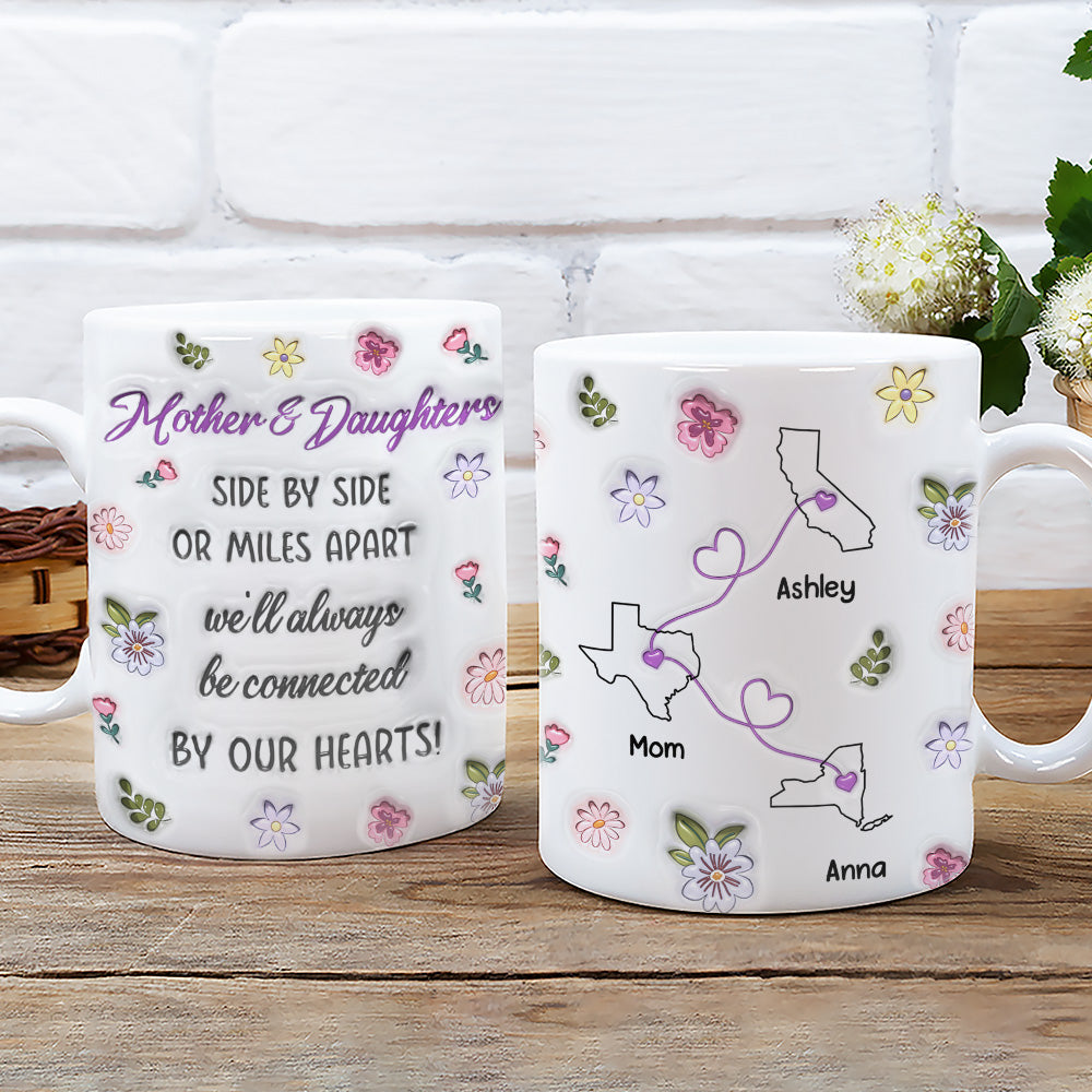 Mom And Daughter Unbreakable Bond - Personalized Custom 3D Inflated Effect Mug