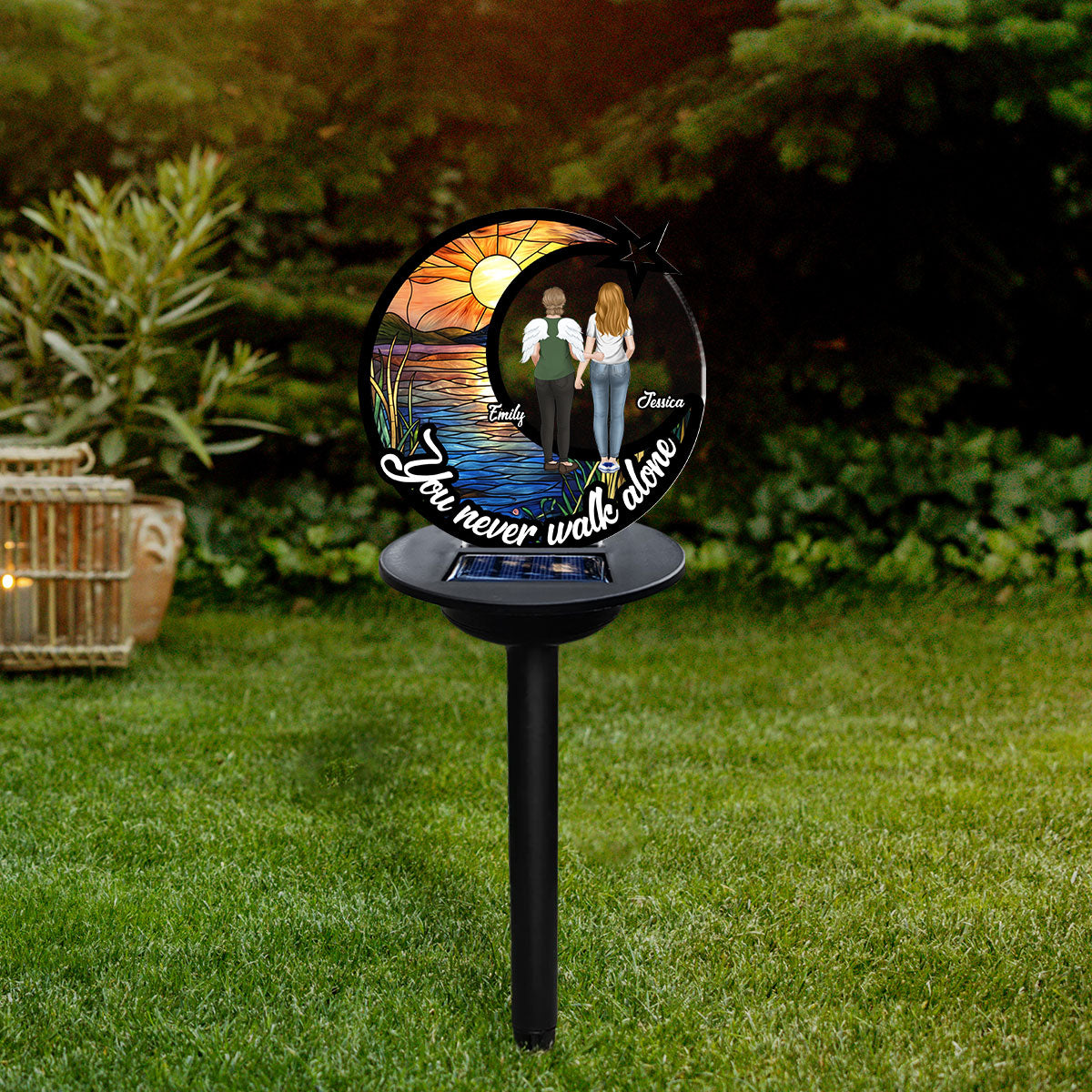 You Never Walk Alone - Personalized Custom Solar Light