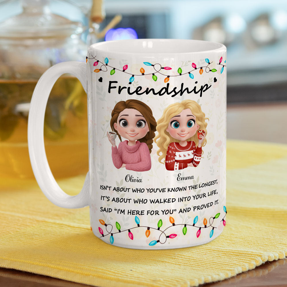 Side By Side Heart To Heart - Personalized Custom Coffee Mug