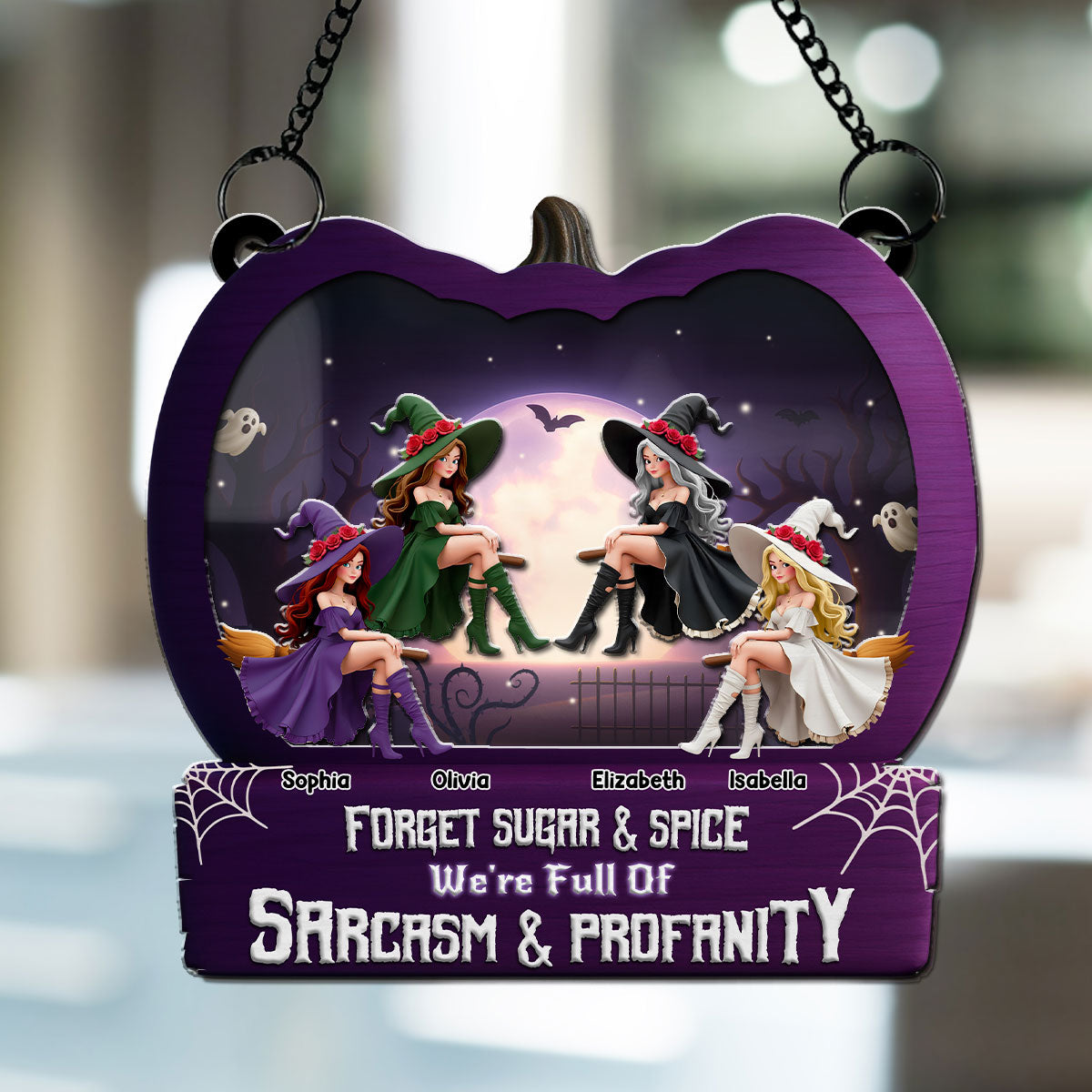 Witch Bestie Forever - Personalized Custom Suncatcher
