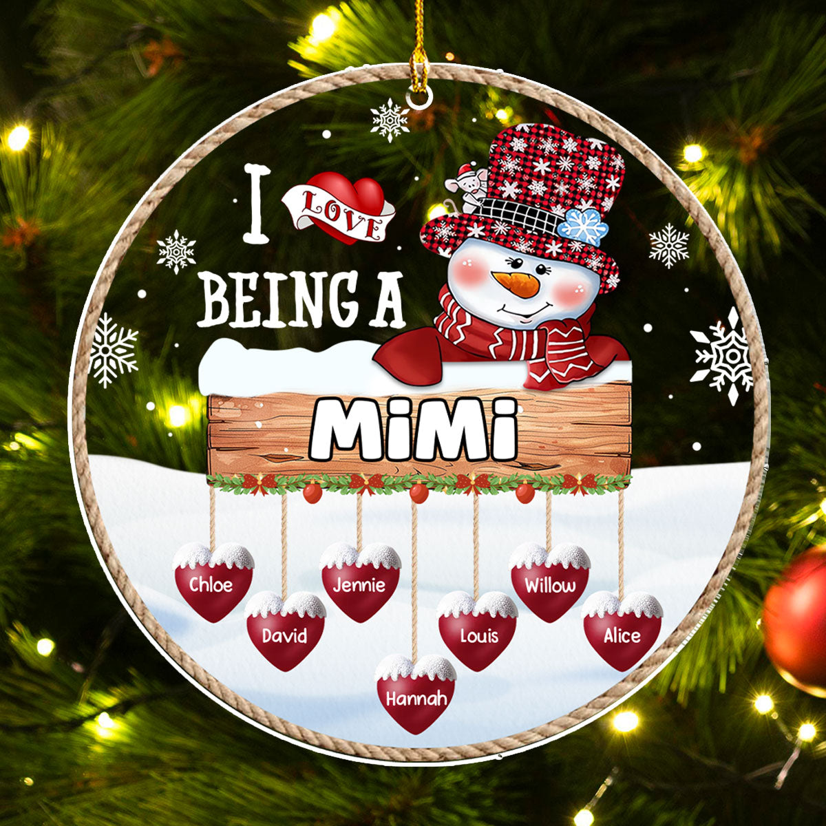 I Love Being Grandma - Personalized Custom Acrylic Ornament