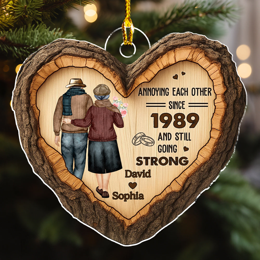 Eternal Love Carving - Personalized Custom Acrylic Ornament