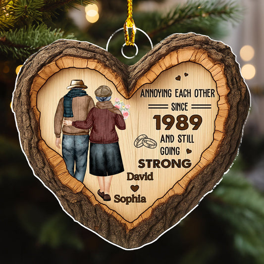 Eternal Love Carving - Personalized Custom Acrylic Ornament